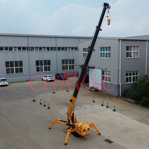 Mesin pengangkat derek warna kustom Spider Crane kapasitas beban 3ton daya ganda dengan CE - Product Image 1