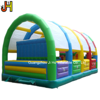 Maison de rebond gonflable commerciale, parc d'attractions, ville, château de saut gonflable avec tente d'ombrage pour enfants