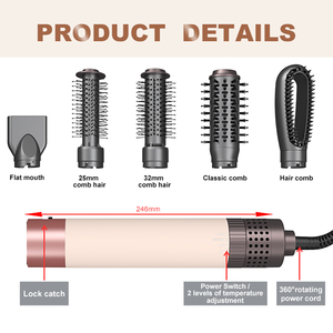 <span class=keywords><strong>Spazzola</strong></span> ad Aria Calda <span class=keywords><strong>Ionica</strong></span> Multifunzione Classica, Asciugacapelli Professionale per Capelli Lisci e Lucenti, per Uso Domestico e Salone - Product Image 5