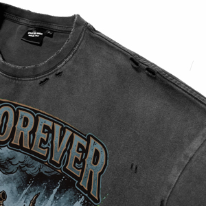 T-shirts Vintage de Qualité Supérieure Effet Délavé Acide, Personnalisés avec Impression DTG Bateau en Bois, Décontractés et Respirants pour Hommes – Vente en Gros - Product Image 4