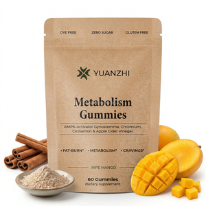 Gomitas Metabolizantes con Sabor a <span class=keywords><strong>Mango</strong></span> de Marca Privada con Canela, Vinagre de Sidra de Manzana y Gynostemma - Product Image 1