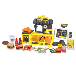 Jouets Lucky, caisse enregistreuse pour enfants, nouvelle commande de nourriture, comptoir de commande, machine à café, stand de hamburgers, fast-food, caisse enregistreuse - Product Image 1