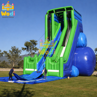 Toboggan aquatique gonflable industriel à vendre, piscine à jets d'eau, toboggan gonflable pour usage humide en vinyle, toboggan gonflable pour l'été…
