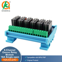 Oshangming 6 canaux d'entrée sortie relais 24V Module relais 6 carte IO 16A PNP/NPN simple ouvert pour PLC