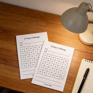 31-Day Self-Discipline Notebook Paper Office Planner for Habit Formation Goal Setting Self-Adhesive Feature for Back-to-School - Product Image 5