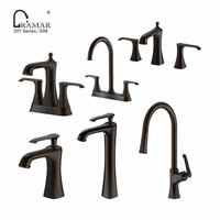 Colonne de douche thermostatique haut de gamme en laiton bronze huilé, encastrée, avec 6 jets de pluie et 3 jets de massage, pour hôtel