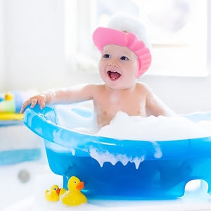 Bonnet de douche et de lavage de cheveux pour bébé, réglable, 3 pièces, imperméable, avec protection des oreilles pour enfants, en matériau EVA - Product Image 6