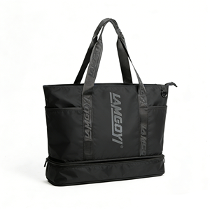 Sac de sport LAMGOYI pour femme, sac de gym en polyester, sac à bandoulière personnalisé, sac de sport extérieur pour femme, idéal pour le logo, modèle vierge - Product Image 2