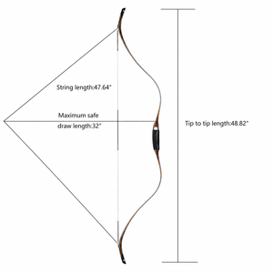 Arco Recurvo AF Archery <span class=keywords><strong>de</strong></span> 20-50 Libras y 54 Pulgadas, Color Azul Natural <span class=keywords><strong>Ojo</strong></span> <span class=keywords><strong>de</strong></span> Pájaro, Arco Tradicional para Caza al Aire Libre - Product Image 2