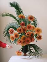 Daun Cycas Sago Kering Berkualitas Tinggi dari Pabrik Huahuan, Tanaman Hias untuk Dekorasi Pernikahan Boho, Hotel, dan Rumah