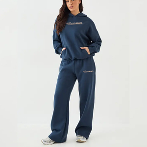 Ensemble deux pièces décontracté pour femme, imprimé, avec sweat à capuche et pantalon de survêtement à manches longues, idéal pour l'automne et l'hiver - Product Image 3