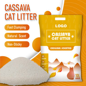 Наполнитель для кошачьего туалета из маниоки, экологичный, смываемый, биоразлагаемый, органический, премиум-класса, для нескольких кошек, без пыли, быстро комкующийся, с усиленной защитой от запаха - Product Image 1