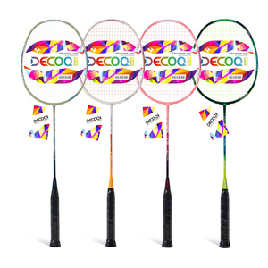 <span class=keywords><strong>Raquette</strong></span> de <span class=keywords><strong>badminton</strong></span> en fibre de carbone 4U de qualité tournoi haute tension Poids 4U avec dureté souple à pleine adhérence pour des chocs puissants - Product Image 2