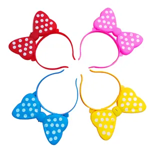 Party luminous butterfly headband a variety of color plastic headband children's luminous toy factory wholesale