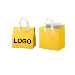 Sac isotherme en aluminium non tissé, sac thermique isolé, sac à emporter pour boissons froides et chaudes, gâteaux, pizzas, livraison de nourriture, sacs à emporter - Product Image 1