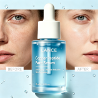 Serum Wajah Peptida Tembaga Perawatan Kulit Korea Label Pribadi Vegan Tahan Lama Mengencangkan Meningkatkan Elastisitas Kulit Serum GHK-CU
