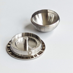 Capsules de café réutilisables en acier inoxydable gravées au laser de marque OEM, 230 ml, filtre à café <span class=keywords><strong>Vertuoline</strong></span> compatible - Product Image 1