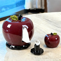 Boîte à mouchoirs artisanale sur le thème de la pomme, design moderne et minimaliste, luxe discret haut de gamme, pour salon, nouveau style créatif pour la maison