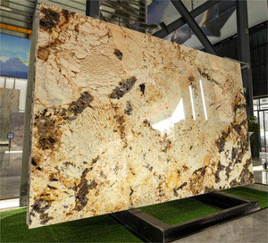 Cuarcita Patagonia Dorada de Lujo de <span class=keywords><strong>Brasil</strong></span>, Decoración de Pared para <span class=keywords><strong>TV</strong></span>, Losa de Cuarcita Dorada para Encimera - Product Image 3