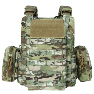 Gilet tactique porte-plaques Multicam avec système MOLLE et boucles à dégagement rapide – Comprend des pochettes pour chargeurs ; Convient pour le transport - Product Image 3