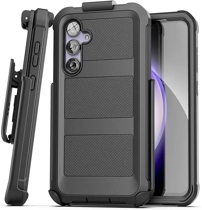 Mobile Phone Cover Case For Samsung Galaxy S23 FE Case Built In Screen Protector Belt Clip Holster Full Body Case
