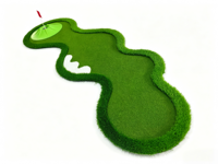 Tapis de putting de golf intérieur/extérieur en EVA/PE/PP, 1x3m/1.5x3m/2.5x3m ou tailles personnalisées