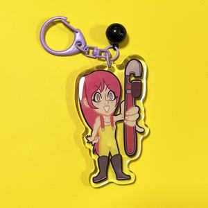 Anneau porte-clés en acrylique imprimé en résine époxy transparente personnalisée de haute qualité bon marché avec paillettes - Product Image 2