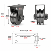 Système de poulie de levage à faible bruit pour porte de garage, avec anneau de levage à double roue sur rail en acier inoxydable moderne et câble métallique