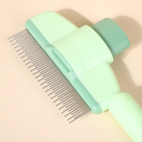 Brosse de toilettage pour animaux domestiques (chiens et chats) – Élimination des poils en un clic – Brosse de massage et de nettoyage à aiguilles en ABS