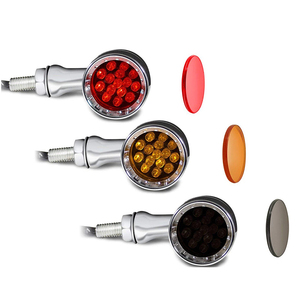 ไฟเลี้ยว LED สไตล์วินเทจทรงกระสุน สีเหลืองอำพัน สำหรับรถมอเตอร์ไซค์ฮาร์เลย์ - Product Image 5