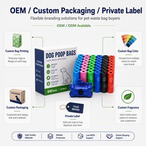 Custom Printed Bolsas Para Caca De Perro Eco Friendly Dog Poo Bags Scented <b>Compostable</b> Biodegradable Pet Waste Cleanup Rolls - Product Image 4
