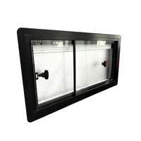 Fenêtre coulissante durable 800*500mm avec cadre extérieur en aluminium solide et cadre intérieur en ABS pour camping-cars campeurs remorques