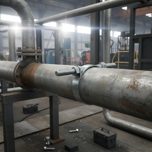 Écrou en U M14*310 mm fabriqué en Turquie, haute résistance, galvanisé, robuste, avec écrou de serrage et rondelle, en acier, largeur de bande 24 mm, pour l'industrie lourde - Product Image 3