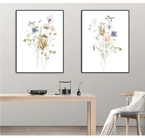 Décoration d'intérieur, style aquarelle, <span class=keywords><strong>fleurs</strong></span>, feuilles, affiches botaniques, impressions sur toile, peinture murale - Product Image 2