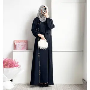 Schwarze Abaya für Mädchen Islamische Kleidung Muslim Kaftan Kleid Dubai Abaya Kleidung Frauen Kleid Muslim