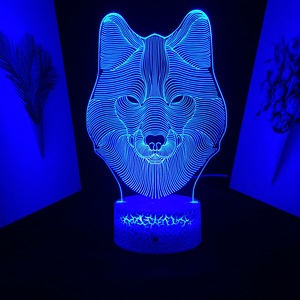 Wolf Led Night Light Box Anime Products for Bedroom Decor <strong>Nightlight</strong> Birthday Gift Animal 3d Led Lamp Dropshipping - Product Image 4