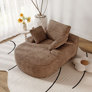 <span class=keywords><strong>Sofa</strong></span> Santai Minimalis Atunus Berlapis Kain Cokelat, Pengiriman Terkompresi, <span class=keywords><strong>Sofa</strong></span> Tunggal Bahan Kain <span class=keywords><strong>Corduroy</strong></span> untuk Kamar Tidur dan Ruang Tamu - Product Image 2