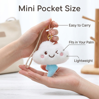 Gros mignon nuages météo pendentif en peluche créatif personnalisable porte-clés poupée en peluche