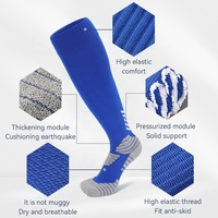 LINGTU Usine Vente en gros Chaussettes de football épaissies pour la protection de la cheville Chaussettes de sport pour hommes Chaussettes longues et hautes pour le football