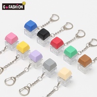Professional Factory Custom Fidget Keychain Mechanical Keycap Clicker Single Switch Decompression Toy Custom Logo Color Pattern