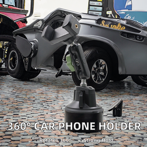 Soporte de teléfono de moda para escritorio y salpicadero de coche, con brazo flexible de aleación de zinc y clip de sujeción 360°, OEM ODM de fábrica - Product Image 2