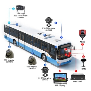 Système de caméra MDVR de sécurité mobile 4G pour camion et voiture, caméra de tableau de bord <span class=keywords><strong>360</strong></span>°, moniteur 8 pouces, systèmes de surveillance de la conduite - Product Image 3