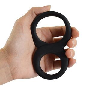 Gecikme boşalma için titreşimli özelliği ile erkekler yetişkin seks oyuncakları için silikon çift horoz halka - Product Image 4