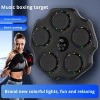 Machine de boxe intelligente murale pour entraînement de fitness à domicile, cible de frappe et de réaction pour enfants et adultes / LED