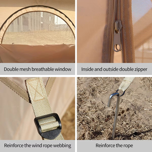 Large 3-4 Person Waterproof Four-season Portable Family Camping <b>Tent</b> Instant <b>Easy</b> Setup Luxury Glamping Outdoor Beach - Product Image 6