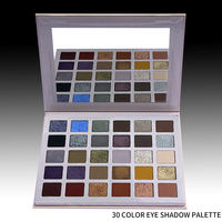 Palette d'ombres à paupières en poudre longue durée à haute teneur en pigments maquillage pour les yeux mat OEM 30 couleurs scintillantes