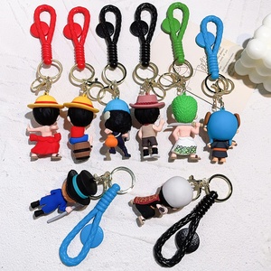 Phim Hoạt Hình 3D Silicone Keychain A-957 Anime Nhật Bản Khỉ D Luffy PVC Cao Su Keychain - Product Image 3