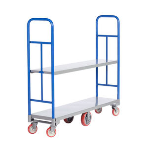 창고 하이 엔드 스틸 다이아몬드 플랫폼 핸드 유틸리티 트롤리 U 선반 보트 카트 - Product Image 6