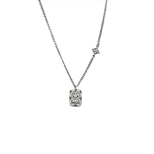 S925 สร้อยคอจี้เงินแท้รูปยิ้มการ์ตูนหน้ายิ้มเครื่องประดับแฟชั่นสตรีของขวัญโซ่ดีไซน์บางน้ำหนักเบา - Product Image 5