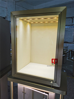 Vitrine à bijoux moderne de luxe exclusive, armoire de présentation sur mesure en acier inoxydable
